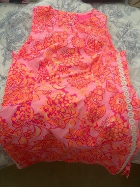 Lilly Pulitzer Pink & Orange Floral Sleeveless Tank